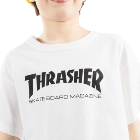 Remera MC Thrasher Kids Skatemag Blanco