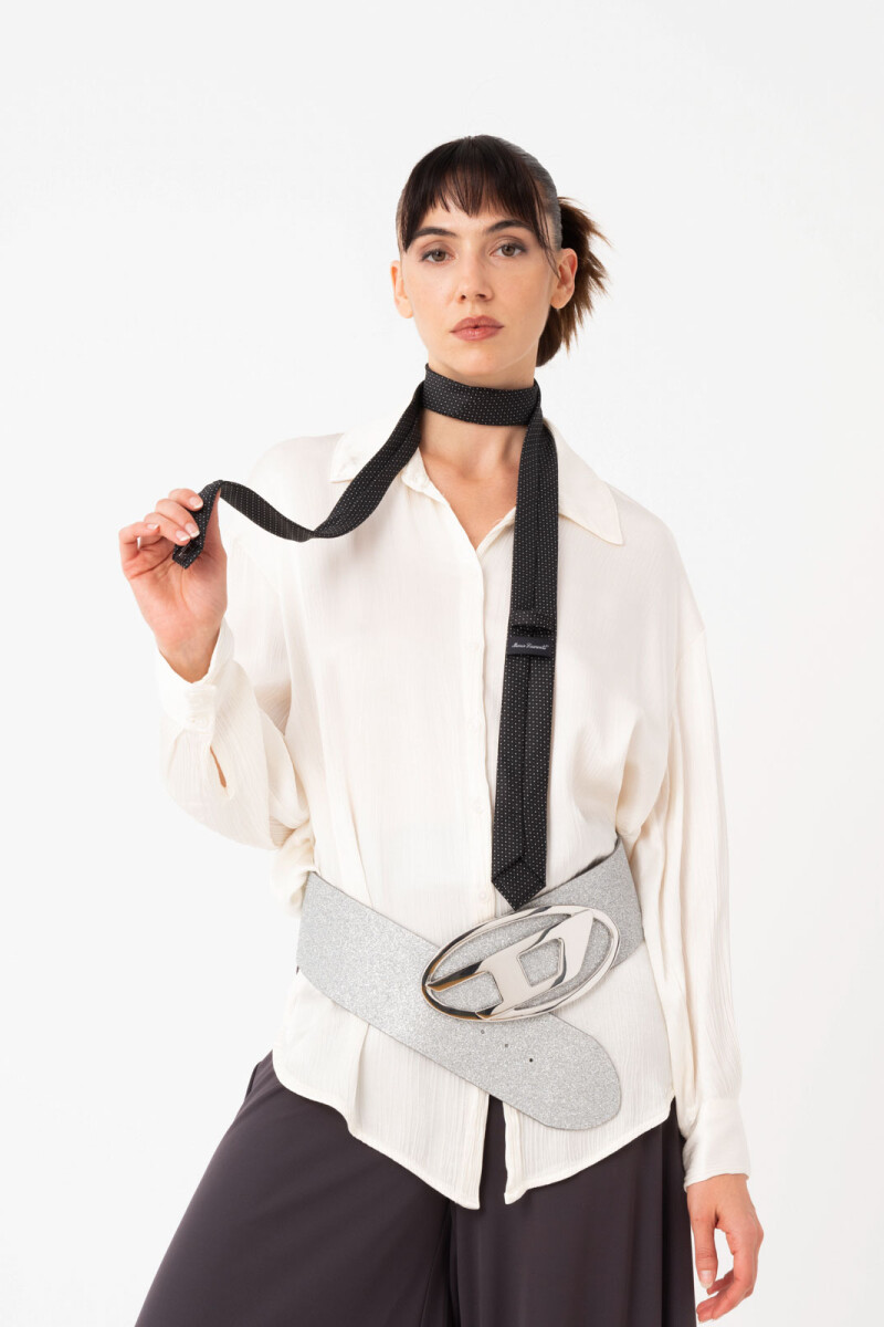 CAMISA DE TEJIDO ARRUGADO Crudo