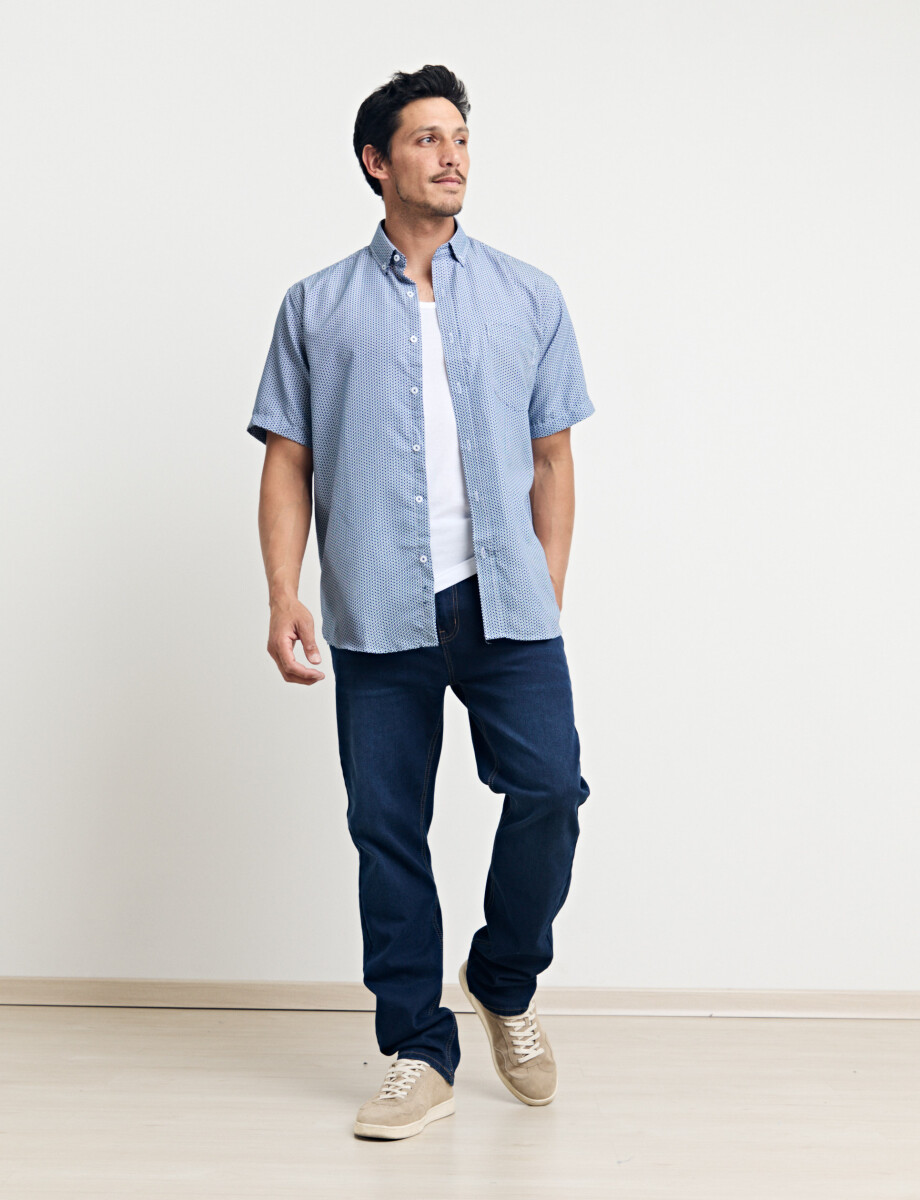 012656 CAMISA HARRINGTON LABEL Azul Osc/bla