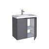 Mueble de baño suspendido Aster gris 60cm con bacha de resina Mueble De Baño Suspendido Aster Gris 60cm Con Bacha De Resina