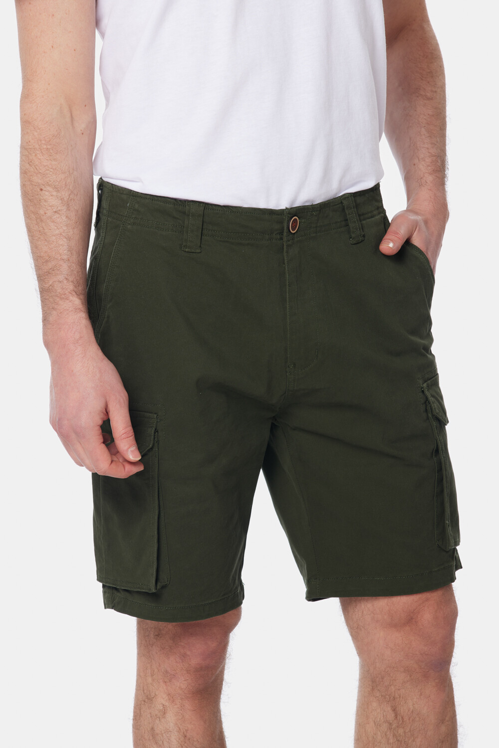 BERMUDA CARGO CON SPANDEX Verde