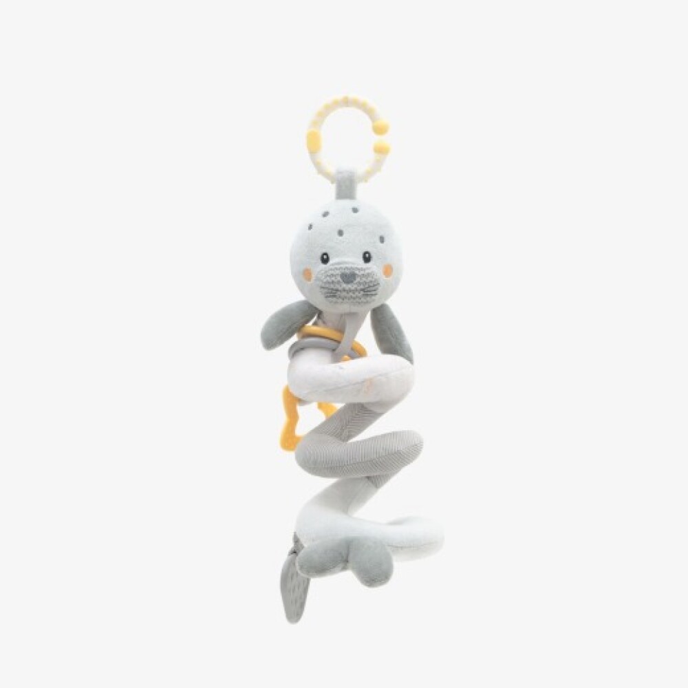 Colgante barra espiral divertido KIKKABOO foca gris