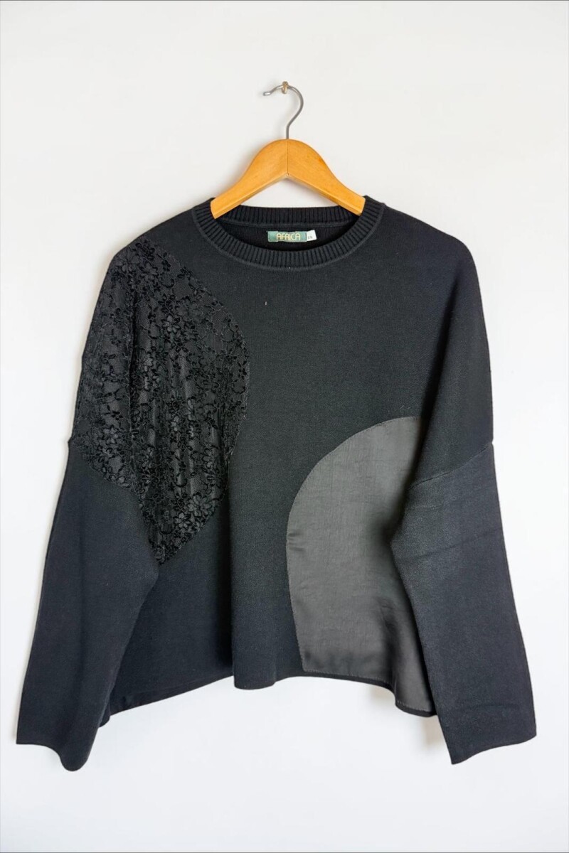 SWEATER C/VISCOSA FLUX - NEGRO 