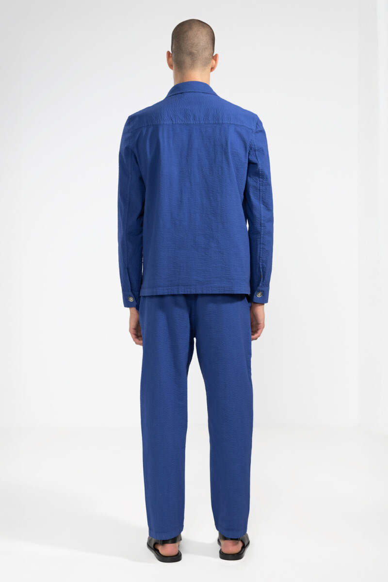 SEERSUCKER JACKET Blue