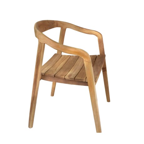 SILLA COMEDOR EXT MADERA NATURAL-BEIGE FUNNY