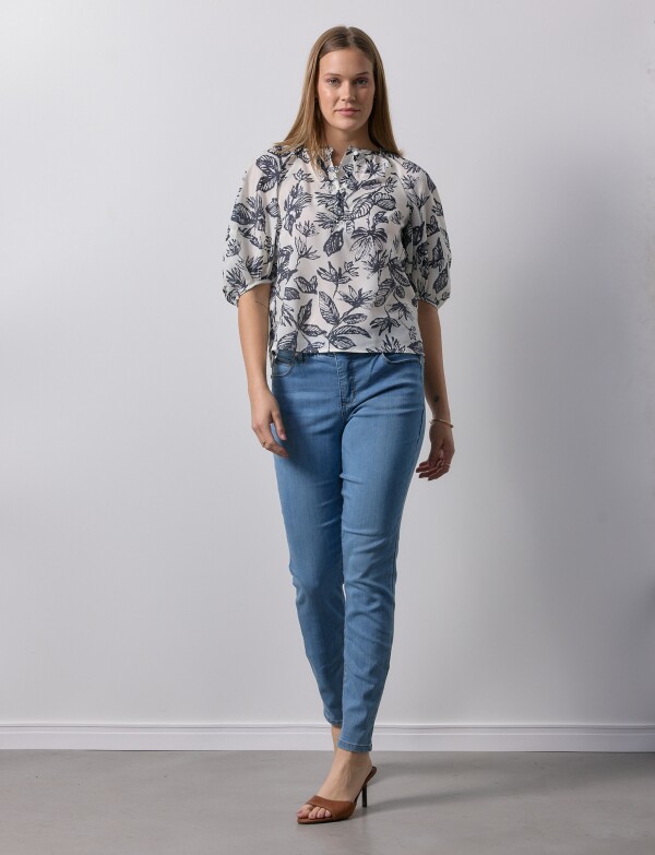 Blusa Gasa NEGRO/CRUDO