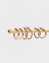 Aros Argollas Set Metal Set De Argollas De Metal Reciclado - Dorado
