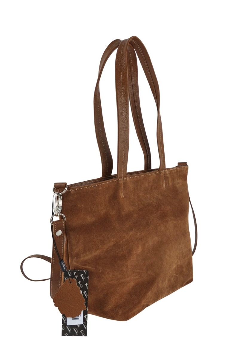 Cartera versátil de cuero y gamuza Oxido