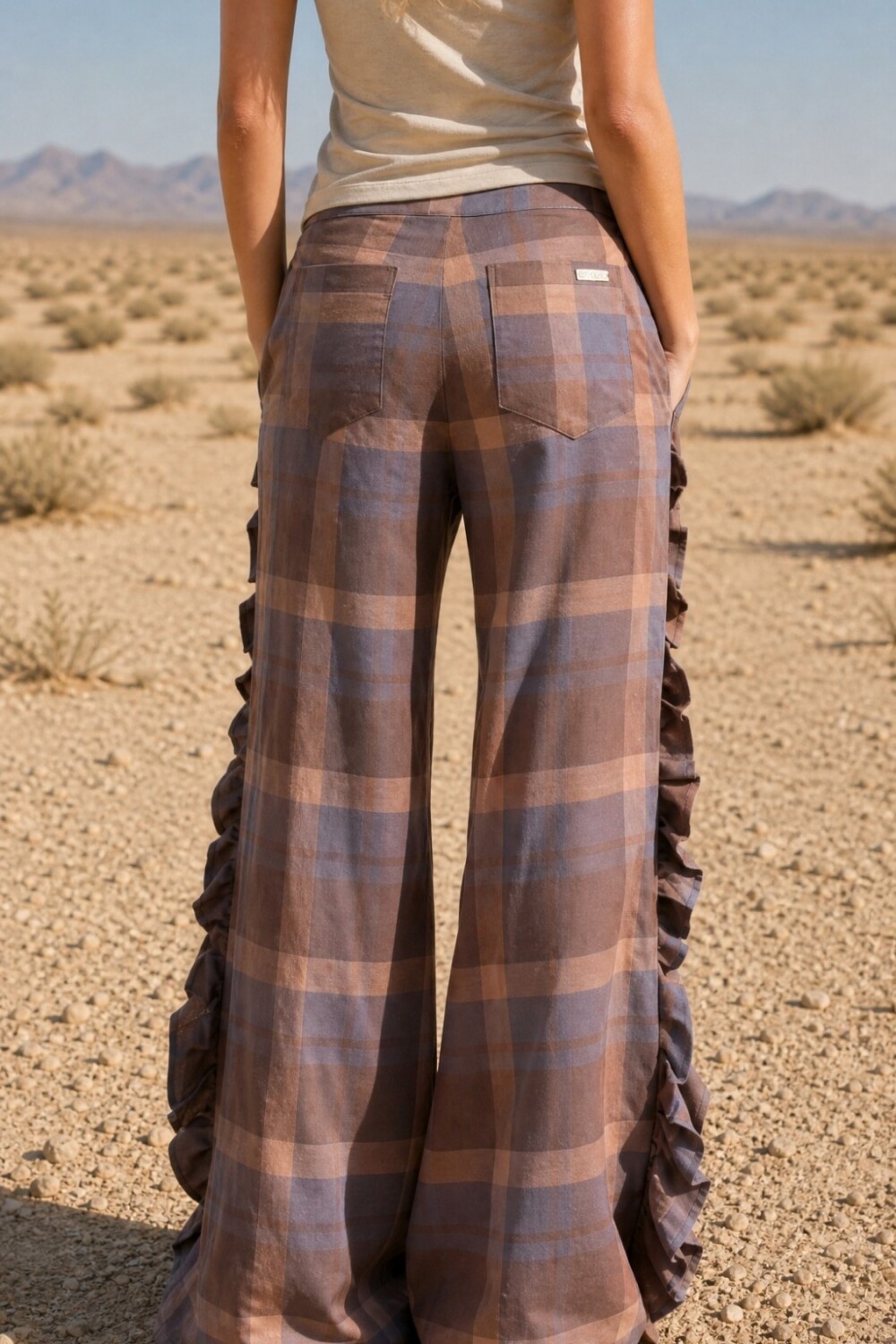 Cuadrillé Dancing Queen Pants Chocolate / Azul