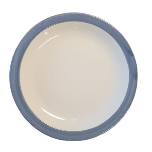 Plato con borde azul 19cm. Plato con borde azul 19cm.