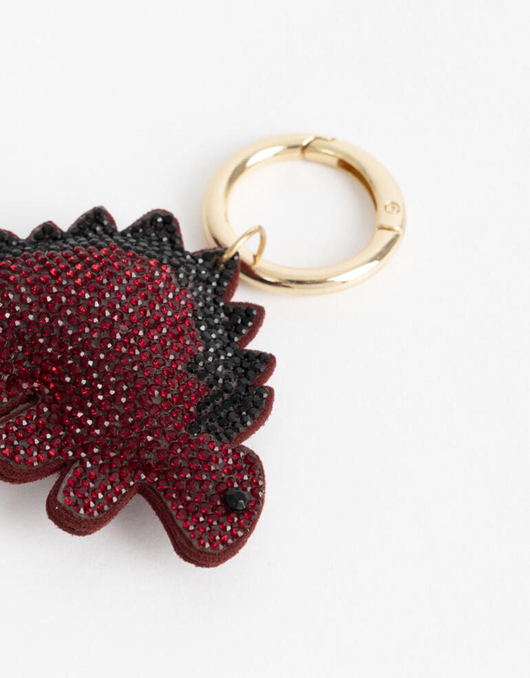 Llavero Strass Rojo Burdeaux