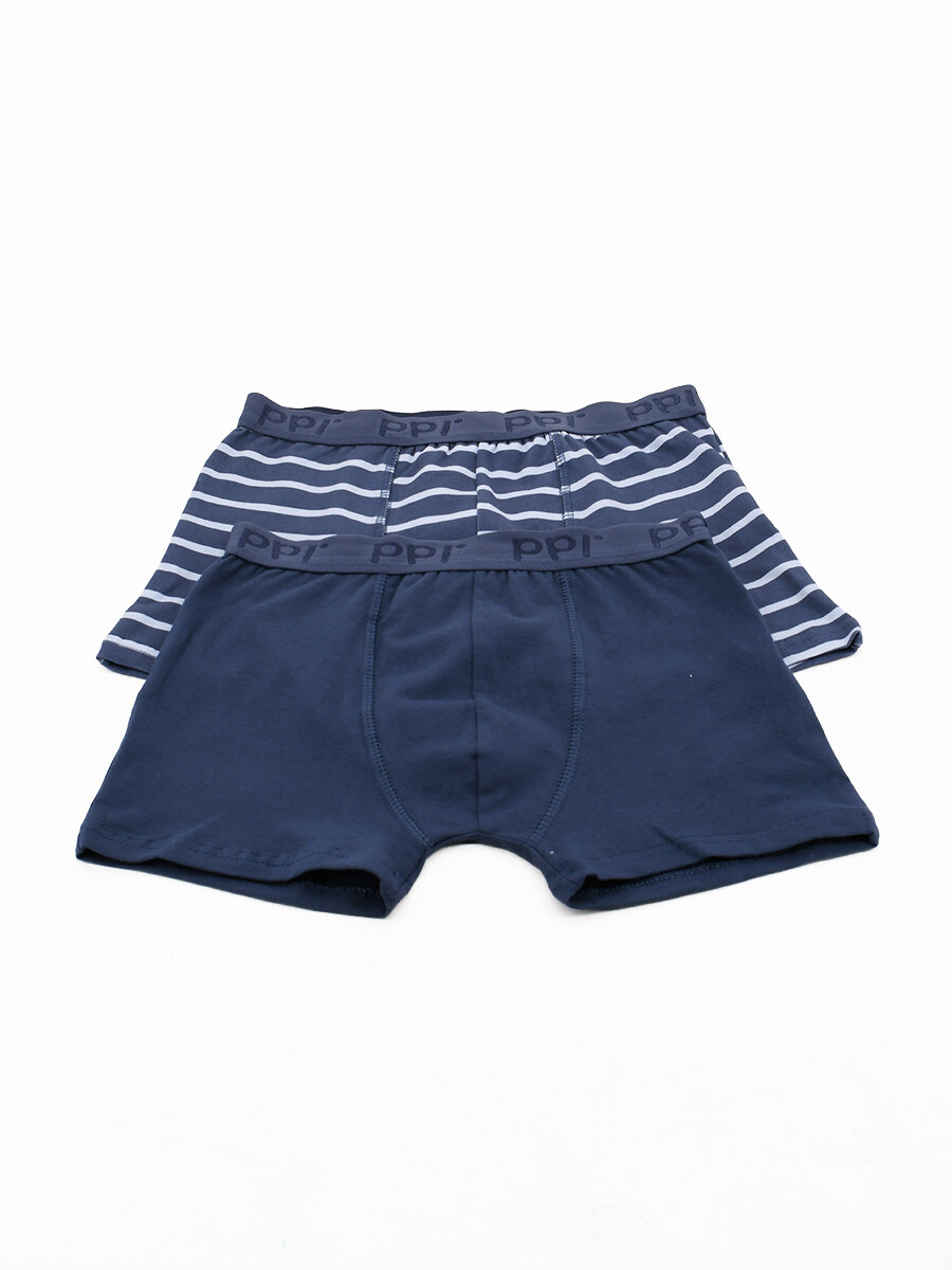 BOXER ALGODÓN PACK X2 - AZUL 