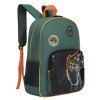 Mochila Escolar Trendy Con Porta Botellas Y Llavero Para Uso Infantil Diario Verde
