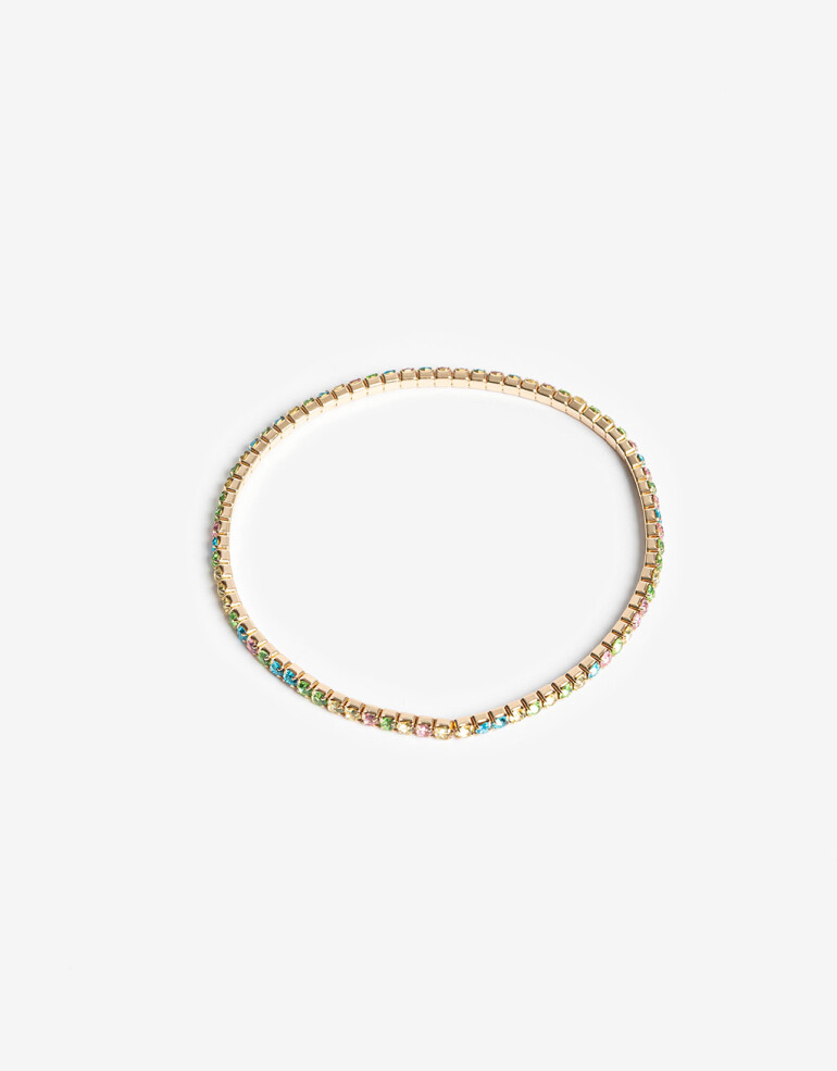 Pulseras Flexibles Strass Pulsera Flexible Strass - Dorado
