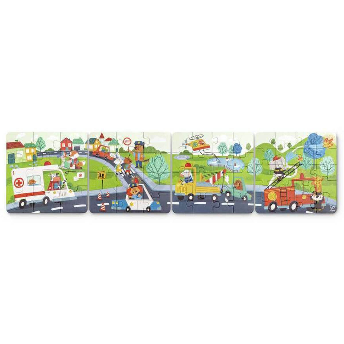 Puzzle Vehículos de rescate 4 en 1 