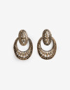 Aros Colgantes Cortos Color Aros Colgantes Cortos Antique Gold - Dorado Antique Gold