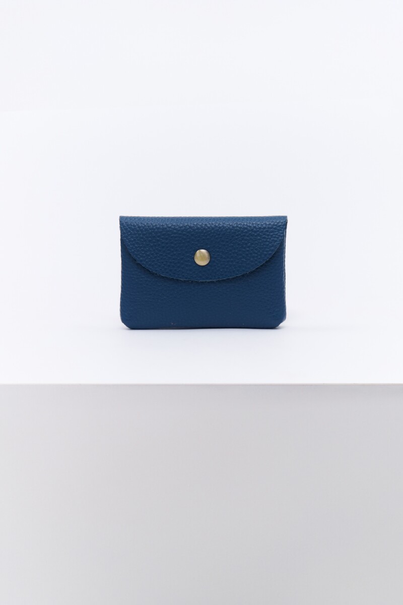 MONEDERO CUERO AZUL