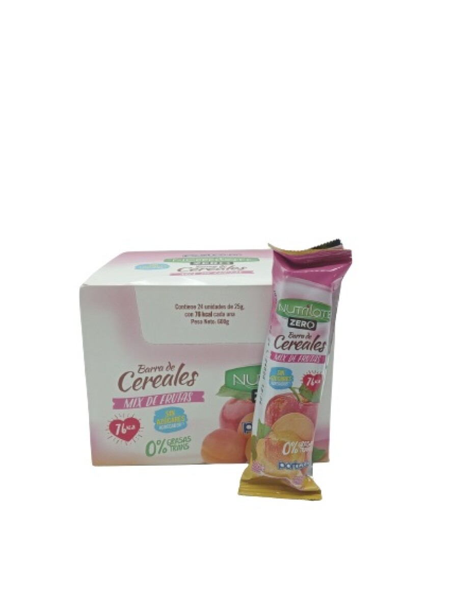 Cereal Barrita PORTEZUELO NUTRILATE 22grs X24 U - Damasco Manzana 