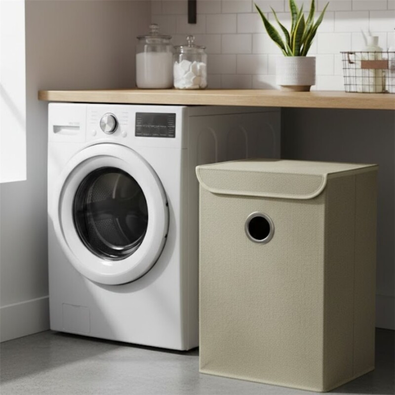 Cesto para Ropa Plegable con Tapa 40x30xH60cm en Tela Cesto para Ropa Plegable con Tapa 40x30xH60cm en Tela