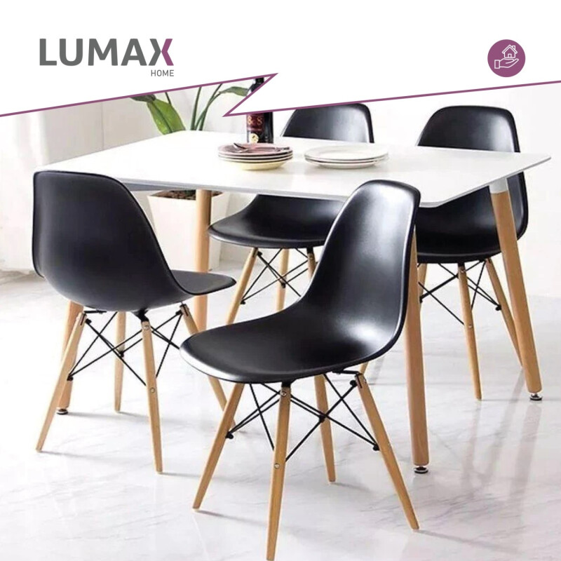 Sillas Eames Lumax Colorido Innovador Moderno Negro