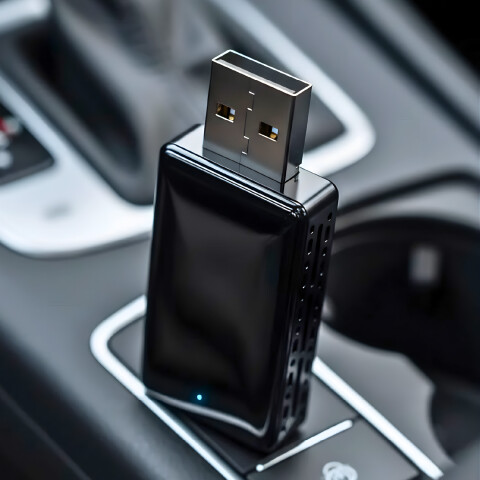 Adaptador Bluetooth Radio Inalámbrico Car Play Android Auto Color Negro