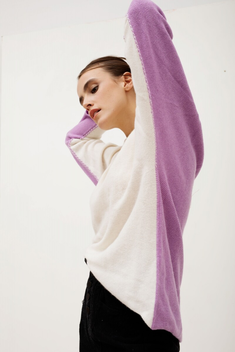 Sweater Kala - Crudo y Lila 