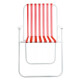Silla De Playa Plegable Tubo De Hierro Rojo