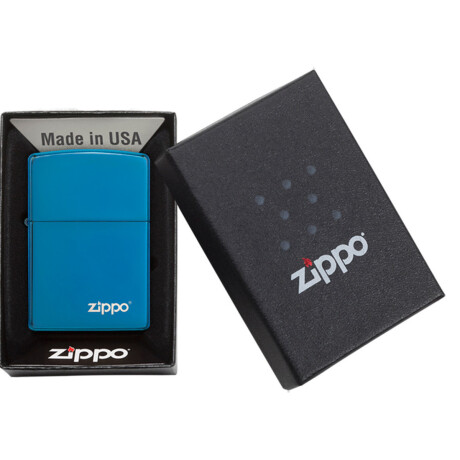 Encendedor Zippo Azul Logo 0