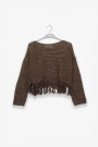FRINGES SWEATER Chocolate
