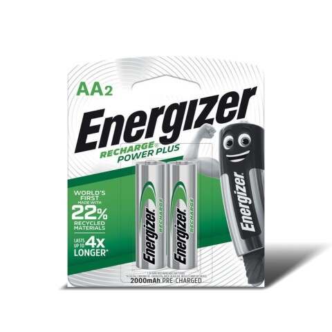 PILA RECARGABLE ENERGIZER AA X 2 UNIDADES 2000 mAh PILA RECARGABLE ENERGIZER AA X 2 UNIDADES 2000 mAh