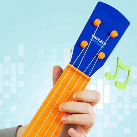 Guitarra Ukelele Infantil Instrumento Musical de 4 Cuerdas Naranja