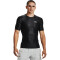 UA HG IsoChill Comp SS-GRY BLK-001