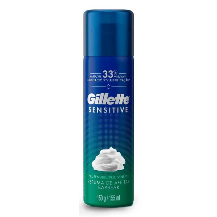 GILLETTE ESPUMA PRESTOBARBA PIEL SENSITI única