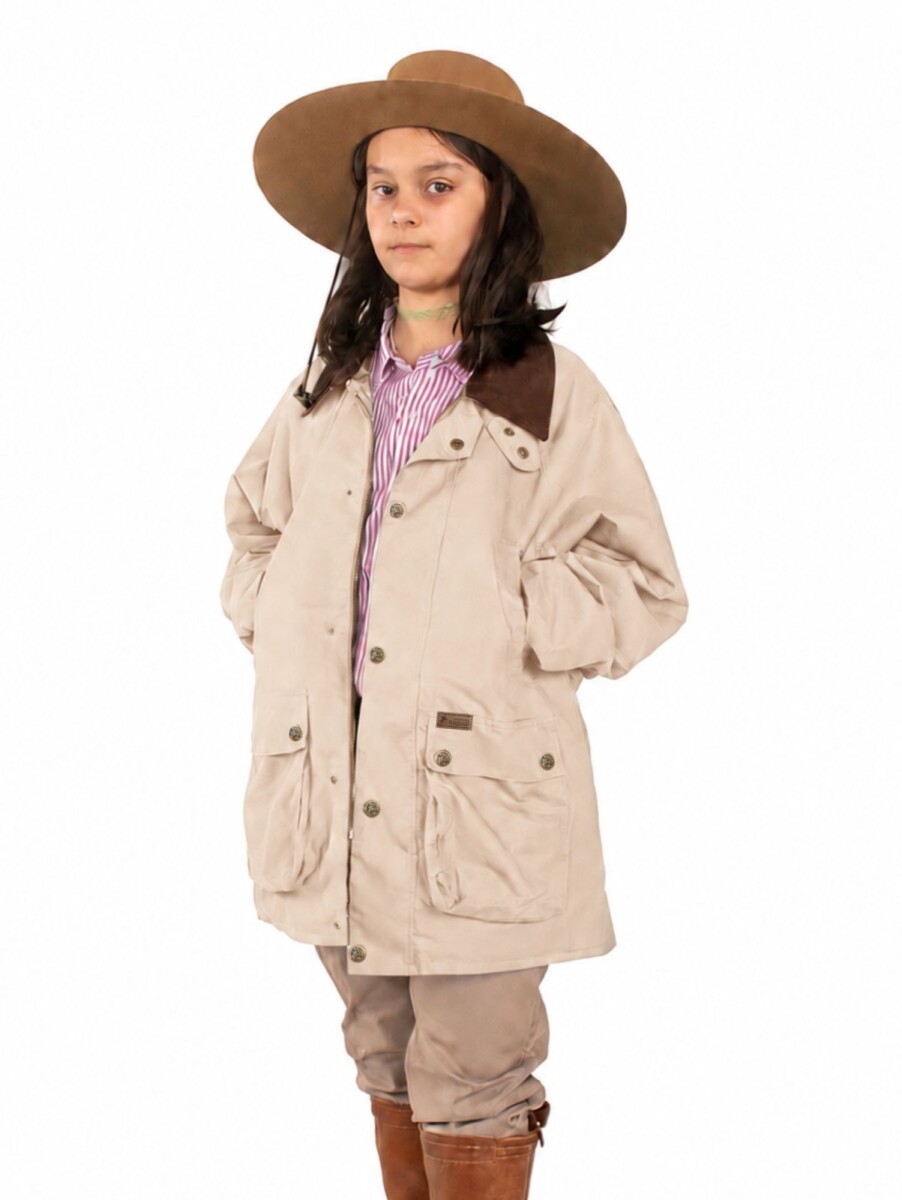 Campera Tipo Encerada - Beige 