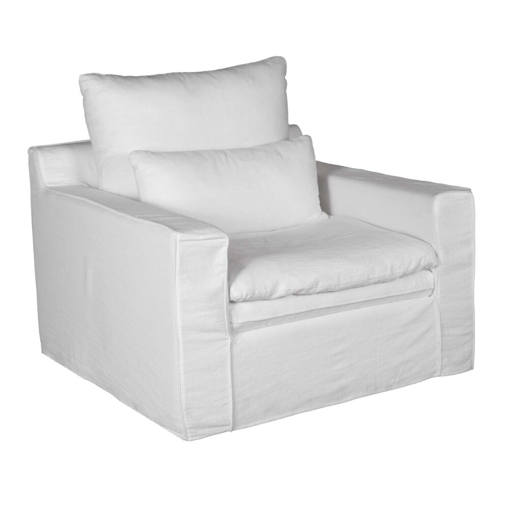 SOFÁ 1 CUERPO TELA BLANCO POSITANO