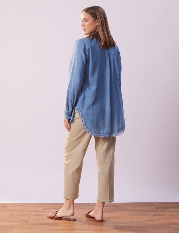 Camisa Tencel Flecos JEAN