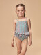 Traje De Baño Estampado Retro Verde Agua