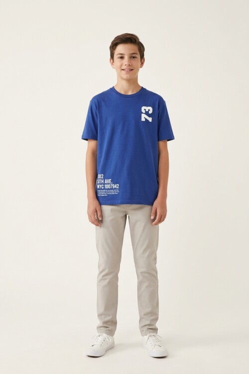 Remera m/c estampa NY AZUL MARINO