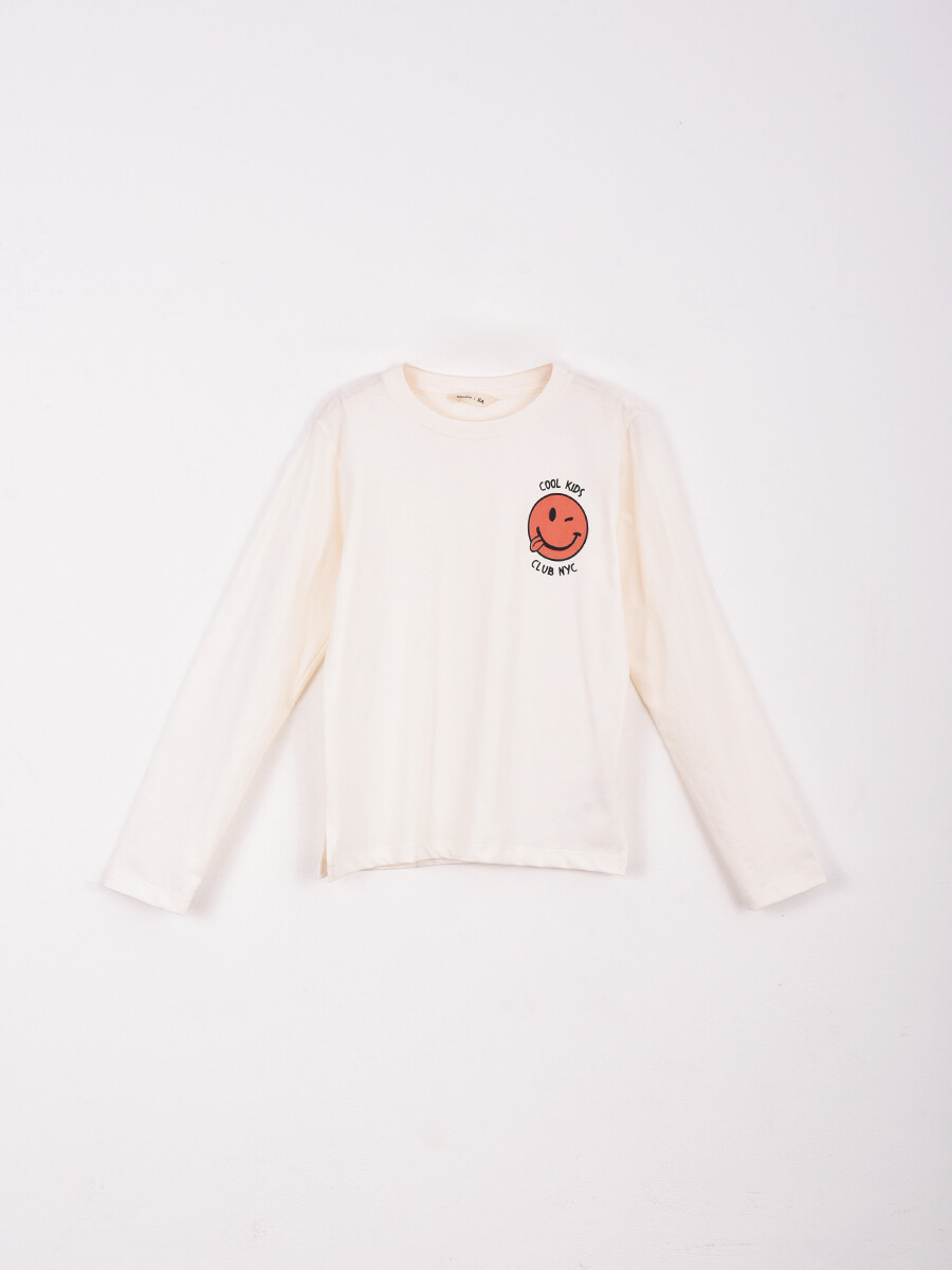 REMERA MANGA LARGA LOCAL - OFF WHITE 