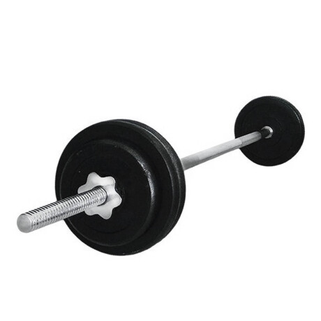 Set 2 Mancuernas + Barra 1.5m + 20 Kg Hierro Compacto 2 Discos 10kg