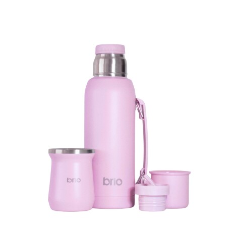 Set De Termo 1 Litro Y Mate Diseño Clásico brio Acero Inox Lavanda