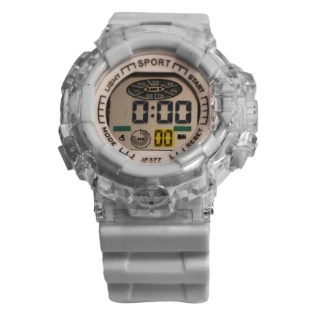 Reloj Deportivo de Pulsera Waterproof Pantalla Luz p/ Mujer Gris