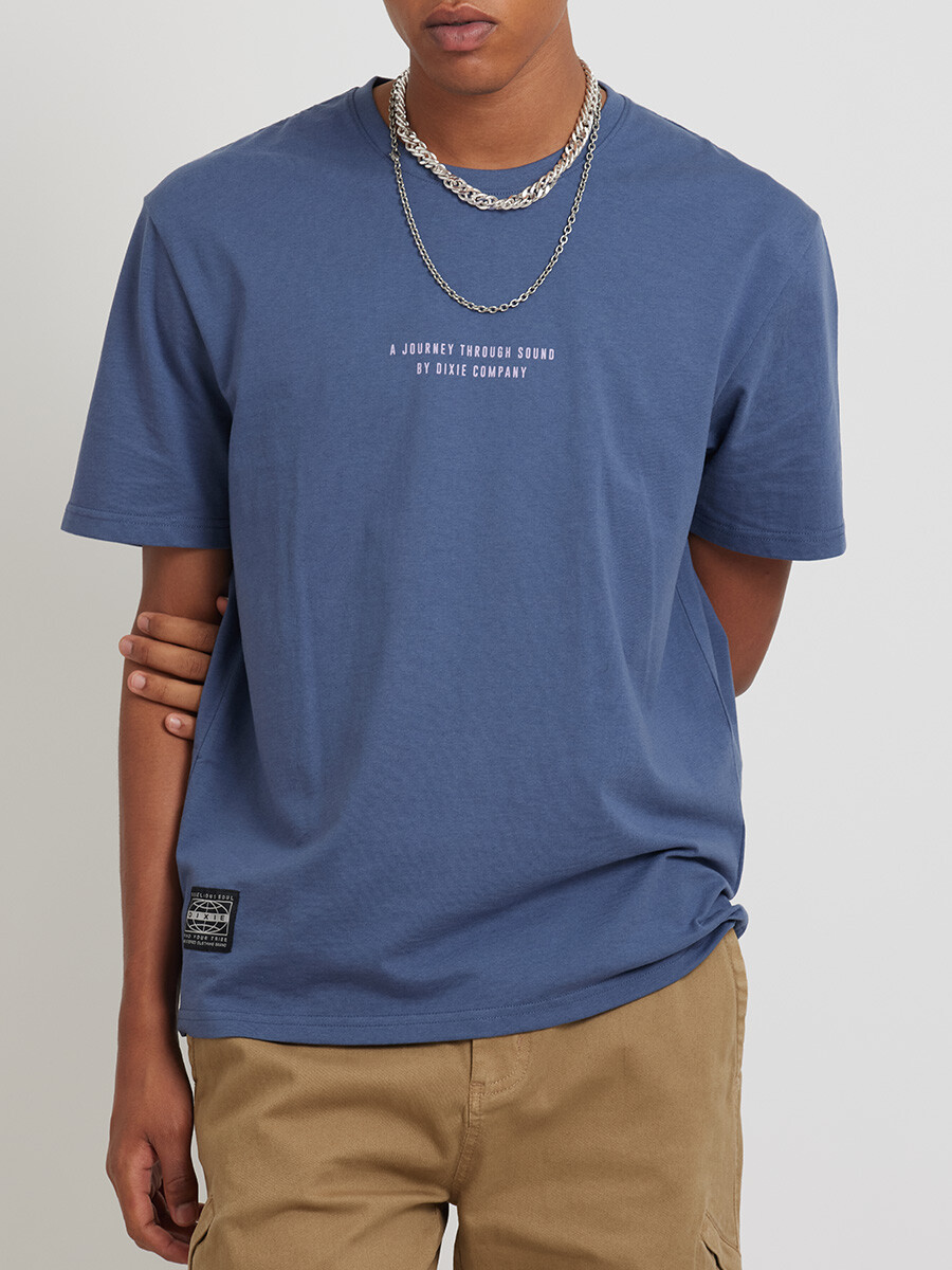 T-SHIRT M/C VERZ DIXIE - Navy 