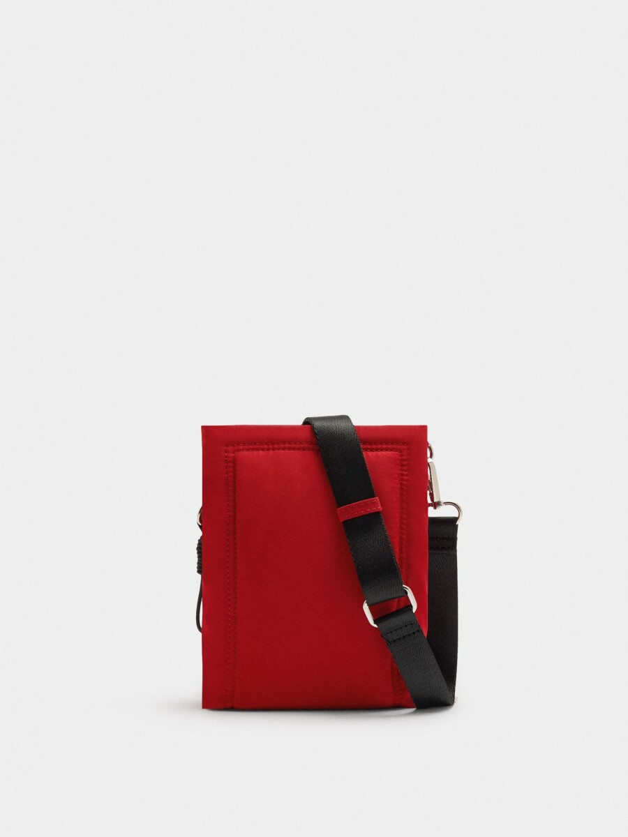 Bolso Bandolera De Nylon rojo