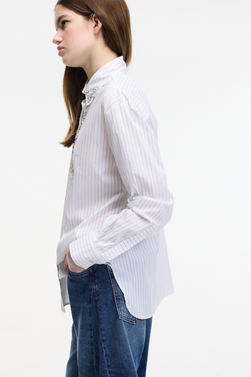 CAMISA APLIQUES Blanco