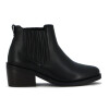 Darkness Bota Dama Caña Media Con Elastico Y Taco Bajo - Negro Negro
