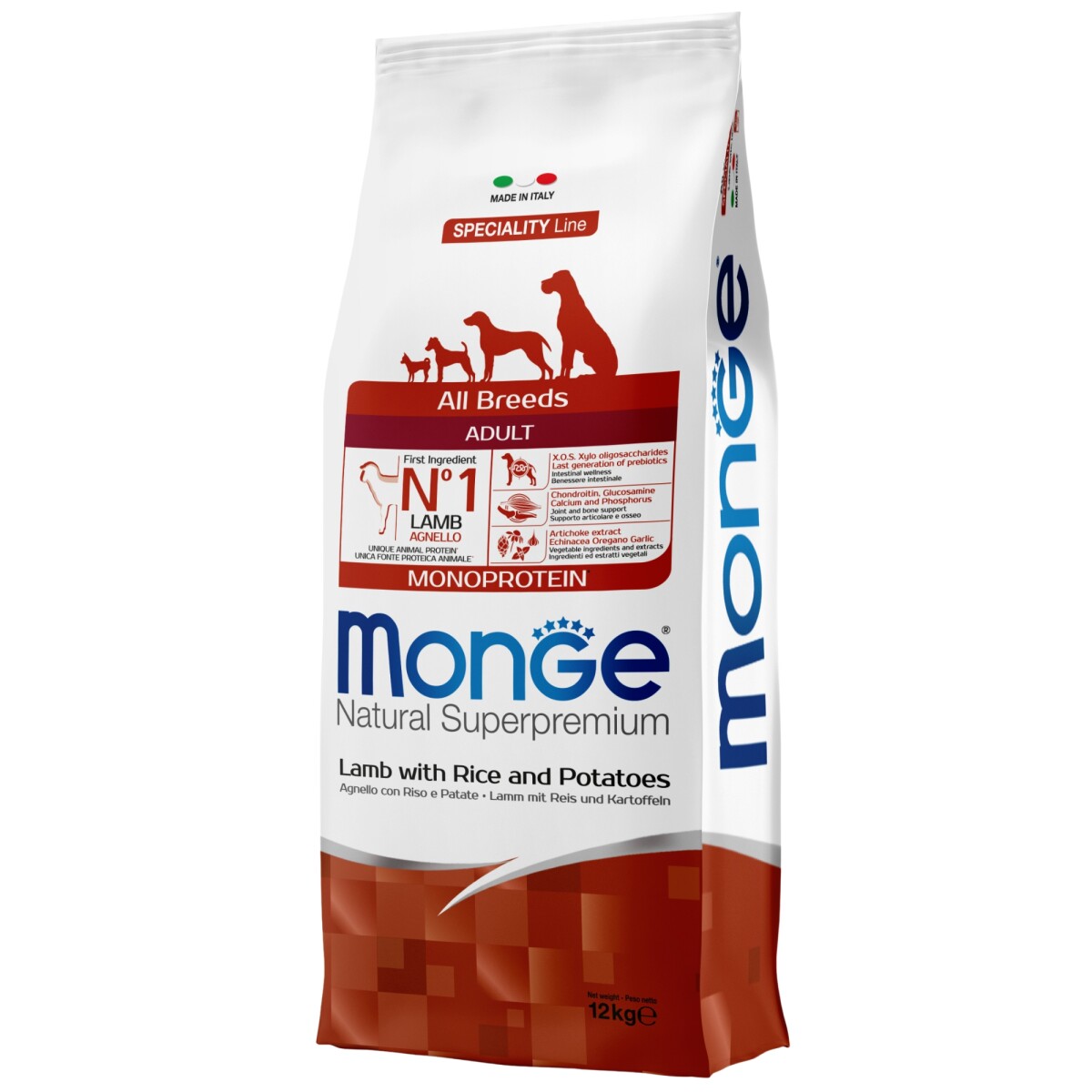 Monge Perro Adult Lamb & Rice 12 Kg 