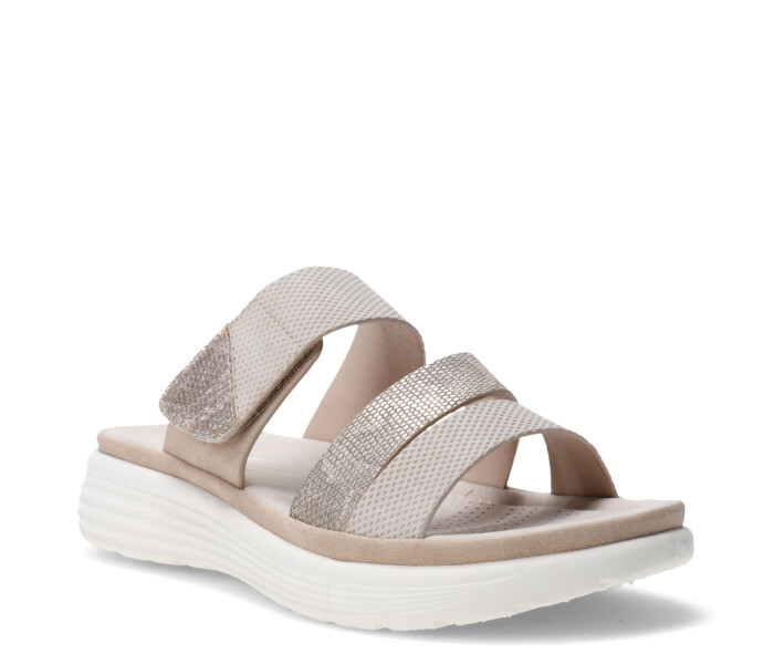 Sandalias DINAN con dos tiras Beige