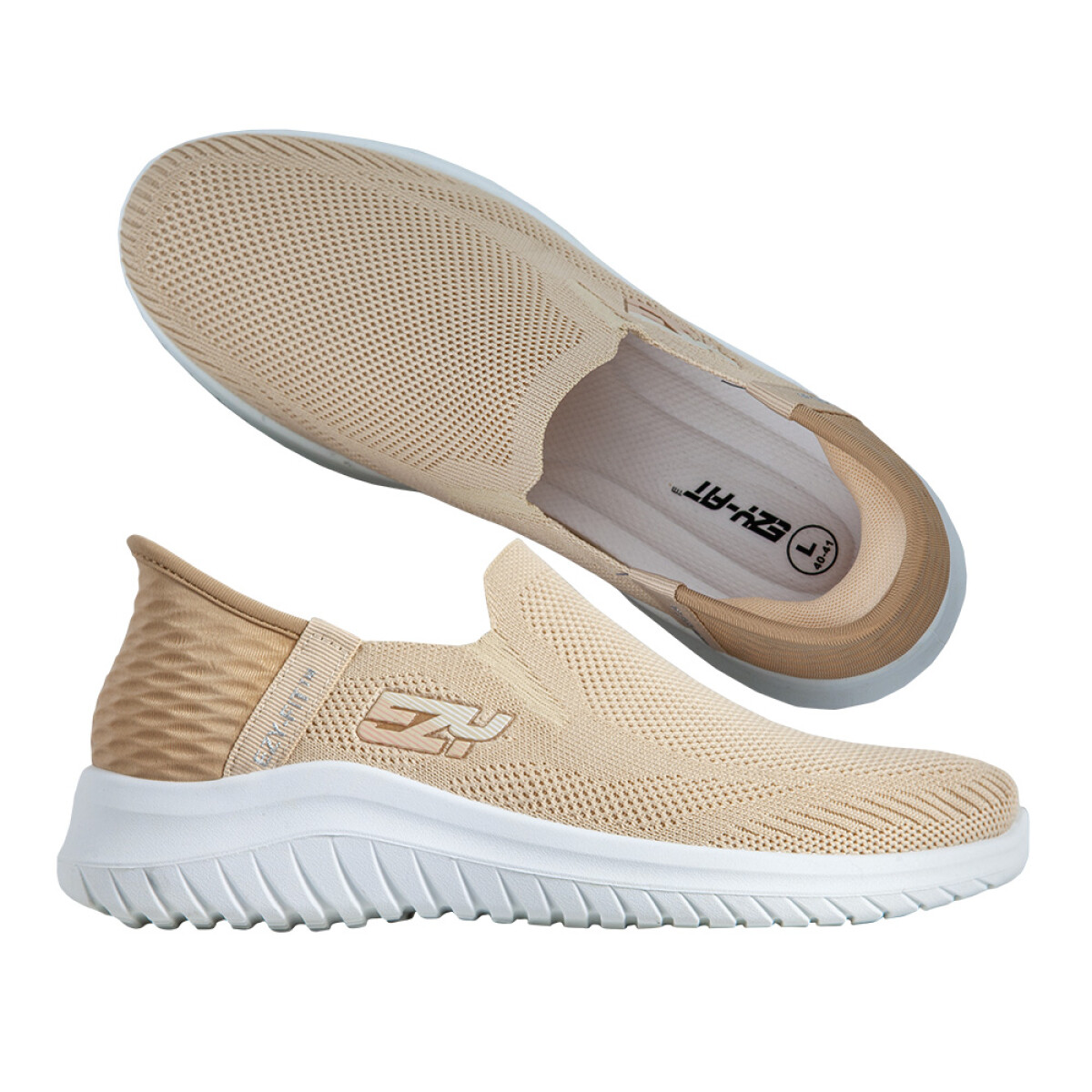 Zapatillas de calzado fácil x 2 - Ezy Fit (SEGUNDA UNIDAD 26% OFF) - Beige 