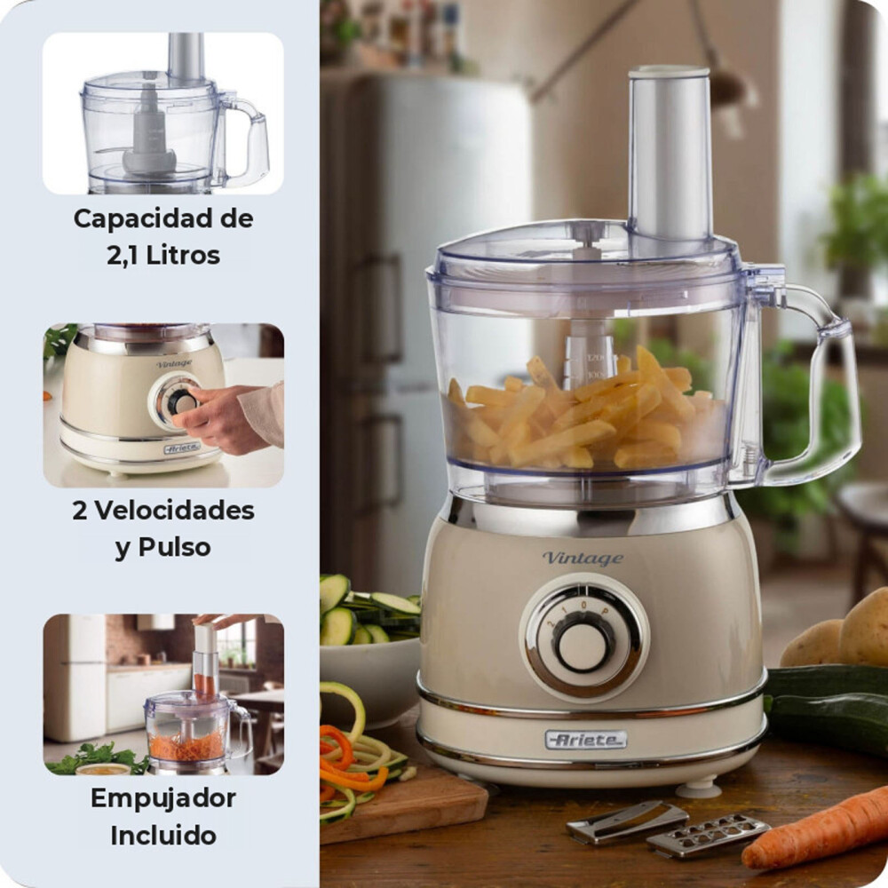PROCESADOR ARIETE 1000W NATURAL-BEIGE MOD.1781